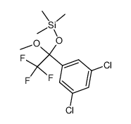 1-(3,5-dichlorophenyl)-2,2,2-trifluoro-1-trimethylsilyloxy-1-methoxyethane结构式