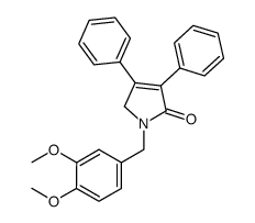 1-(3',4'-dimethoxybenzyl)-3,4-diphenyl-1H-pyrrol-2(5H)-one结构式