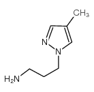 3-(4-甲基-1H-吡唑-1-基)-1-丙胺结构式