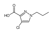1H-Pyrazole-3-carboxylic acid, 4-chloro-1-propyl结构式
