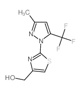 [2-[3-methyl-5-(trifluoromethyl)pyrazol-1-yl]-1,3-thiazol-4-yl]methanol Structure