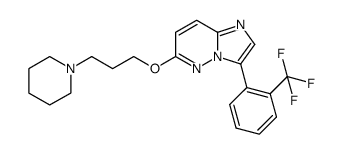 6-(3-piperidin-1-yl-propoxy)-3-(2-trifluoromethyl-phenyl)-imidazo[1,2-b]pyridazine结构式