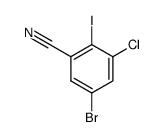 5-bromo-3-chloro-2-iodobenzonitrile structure