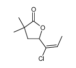 5-((E)-1-Chloro-propenyl)-3,3-dimethyl-dihydro-furan-2-one结构式