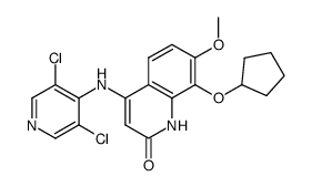 8-(cyclopentyloxy)-4-(3,5-dichloropyridin-4-ylamino)-7-methoxyquinolin-2(1H)-one Structure