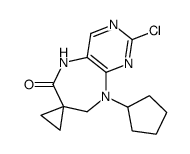 2'-chloro-9'-cyclopentyl-8',9'-dihydrospiro[cyclopropane-1,7'-pyrimido[4,5-b][1,4]diazepin]-6'(5'H)-one结构式