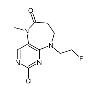2-chloro-9-(2-fluoroethyl)-5-methyl-7,8-dihydropyrimido[4,5-b][1,4]diazepin-6-one Structure