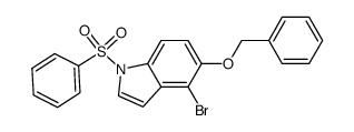 4-bromo-5-(benzyloxy)-1-(phenylsulfonyl)-1H-indole结构式