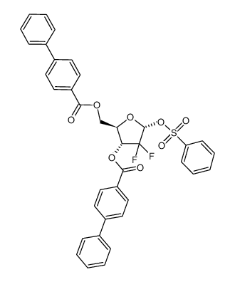 2-deoxy-2,2-difluoro-α-D-arabinofuranose-3,5-di-(4-phenyl)benzoate-1-benzenesulphonate Structure