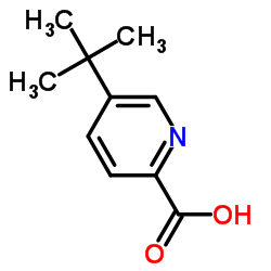 5-(2-Methyl-2-propanyl)-2-pyridinecarboxylic acid structure