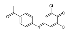 4-[(p-Acetylphenyl)imino]-2,6-dichloro-2,5-cyclohexadien-1-one结构式