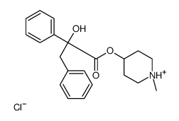 (1-methylpiperidin-1-ium-4-yl) 2-hydroxy-2,3-diphenylpropanoate,chloride Structure