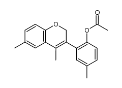 2-(4,6-dimethyl-2H-chromen-3-yl)-4-methylphenyl acetate Structure