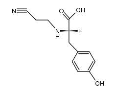N-(2-cyano-ethyl)-L-tyrosine Structure