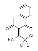 2-(1-amino-2,2,2-trichloroethylidene)-1-phenylbutane-1,3-dione结构式