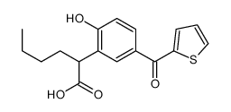 2-[2-hydroxy-5-(thiophene-2-carbonyl)phenyl]hexanoic acid Structure