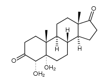 4ξ,5-dihydroxy-5ξ-androstane-3,17-dione Structure
