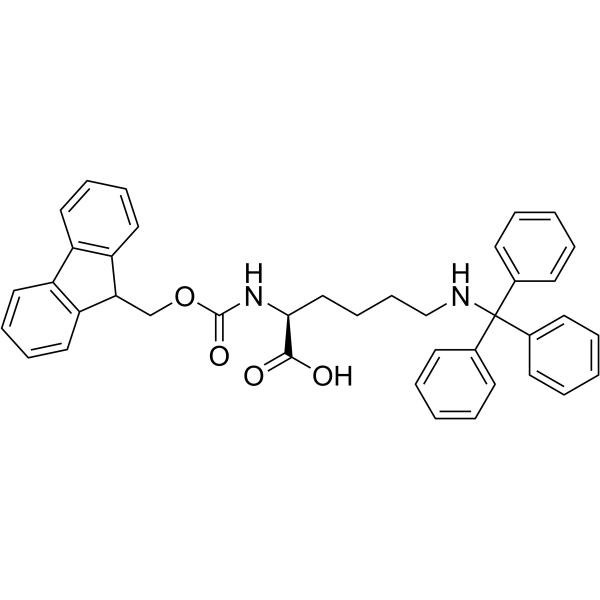 Nα-Fmoc-Nε-三苯甲基-L-赖氨酸结构式