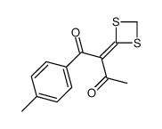 2-(1,3-dithietan-2-ylidene)-1-(4-methylphenyl)butane-1,3-dione Structure