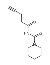 1-(N-(4-pentinoyl)thiocarbamoyl)piperidine Structure