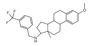 (8R,9S,13S,14S,17S)-3-methoxy-13-methyl-N-[[3-(trifluoromethyl)phenyl]methyl]-6,7,8,9,11,12,14,15,16,17-decahydrocyclopenta[a]phenanthren-17-amine结构式