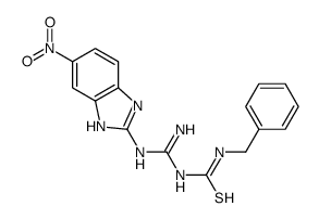 1-[amino-[(6-nitro-1H-benzimidazol-2-yl)amino]methylidene]-3-benzylthiourea结构式