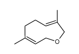 (3E,7Z)-3,7-dimethyl-2,5,6,9-tetrahydrooxonine结构式