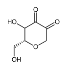 (6R)-5-hydroxy-6-hydroxymethyl-dihydro-pyran-3,4-dione结构式