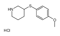 3-(4-METHOXYPHENYLSULFANYL)PIPERIDINE HCL结构式