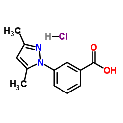 3-(3,5-Dimethyl-1H-pyrazol-1-yl)benzoic acid hydrochloride (1:1) Structure