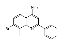 4-Amino-7-bromo-8-methyl-2-phenylquinoline结构式