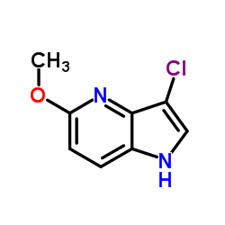 3-Chloro-5-methoxy-1H-pyrrolo[3,2-b]pyridine结构式
