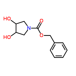Benzyl 3,4-dihydroxy-1-pyrrolidinecarboxylate结构式
