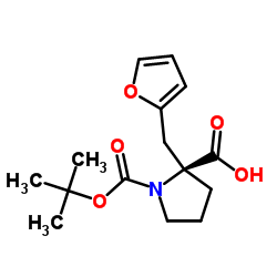 BOC-(S)-ALPHA-(2-FURANYLMETHYL)-PROLINE Structure
