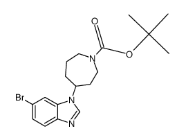 tert-butyl4-(6-bromo-1H-benzo[d]imidazol-1-yl)azepane-1-carboxylate Structure