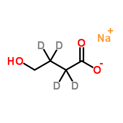 Sodium 4-hydroxy(2,2,3,3-2H4)butanoate Structure