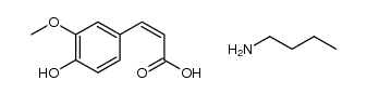 butan-1-amine (Z)-3-(4-hydroxy-3-methoxyphenyl)acrylate结构式
