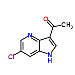 1-(6-Chloro-1H-pyrrolo[3,2-b]pyridin-3-yl)ethanone结构式