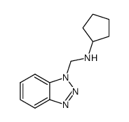 benzotriazol-1-ylmethyl-cyclopentyl-amine结构式