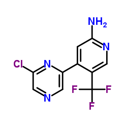 4-(6-Chloro-2-pyrazinyl)-5-(trifluoromethyl)-2-pyridinamine结构式