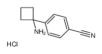 4-(1-aminocyclobutyl)benzonitrile,hydrochloride Structure