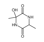 2,5-Piperazinedione,3-hydroxy-3,6-dimethyl-(9CI) Structure