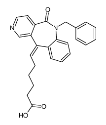 (6E)-6-(6-benzyl-5-oxopyrido[4,3-c][1]benzazepin-11-ylidene)hexanoic acid结构式