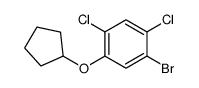 1-Bromo-2,4-dichloro-5-(cyclopentyloxy)benzene structure