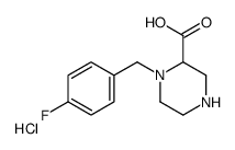 1-(4-Fluoro-benzyl)-piperazine-2-carboxylic acid hydrochloride结构式