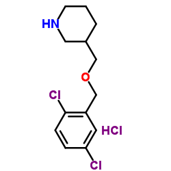 3-{[(2,5-Dichlorobenzyl)oxy]methyl}piperidine hydrochloride (1:1)结构式