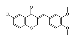 (3Z)-6-chloro-3-[(3,4-dimethoxyphenyl)methylidene]thiochromen-4-one Structure