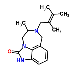 6-(2,3-dimethylbut-2-en-1-yl)-5-methyl-4,5,6,7-tetrahydroimidazo[4,5,1-jk][1,4]benzodiazepin-2-ol Structure