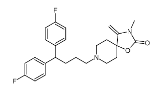 8-[4,4-bis(4-fluorophenyl)butyl]-3-methyl-4-methylidene-1-oxa-3,8-diazaspiro[4.5]decan-2-one Structure