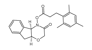 (4aR,9aS)-4-[(3-mesitylpropanoyl)oxy]-4,4a,9,9a-tetrahydroindeno[2,1-b][1,4]oxazin-3(2H)-one Structure